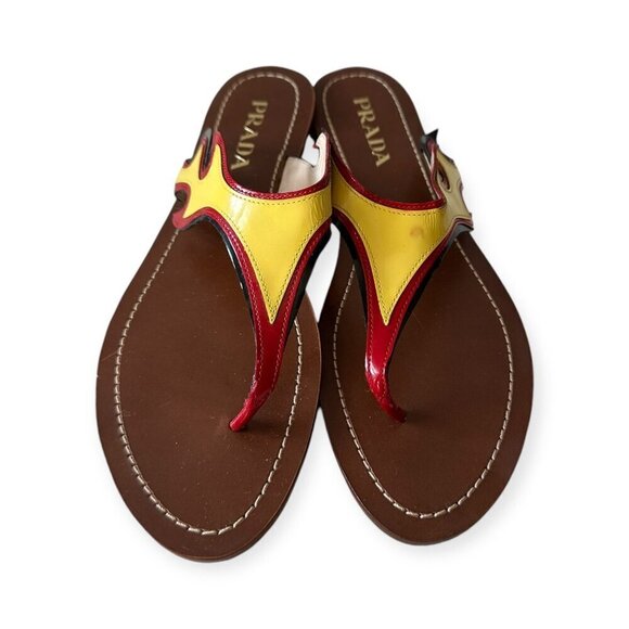 Prada Frame Flat Thong Sandals, Size 39EU, from Prada S/S 2012 Ad Campaign - Picture 4 of 14